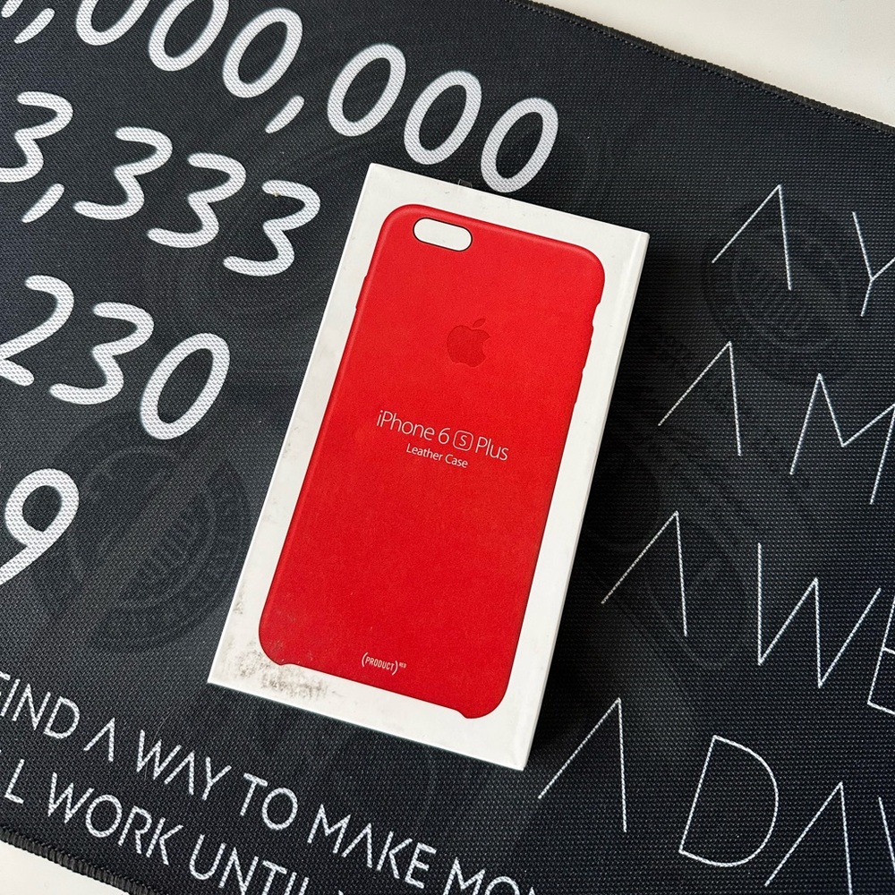 iPhone 6 S Plus Red Leather Case